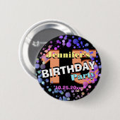 Aangepaste 15 verjaardagsfeestje ronde button 5,7 cm (Voorkant /achterkant)