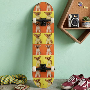Aangepaste 16 foto collage van je huisdier honden persoonlijk skateboard