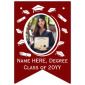 Aangepaste 16-foto Graduation Cap Toss Diploma Mar Vlaggetjes (Eerste vlag)