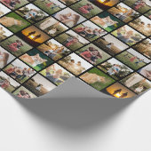Aangepaste 16 fotocollage cadeaupapier (Hoek)