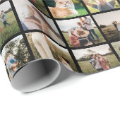 Aangepaste 16 fotocollage cadeaupapier (Rol Hoek)