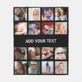 Aangepaste 16 fotocollage fleece deken (Voorkant)