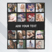 Aangepaste 16 fotocollage fleece deken