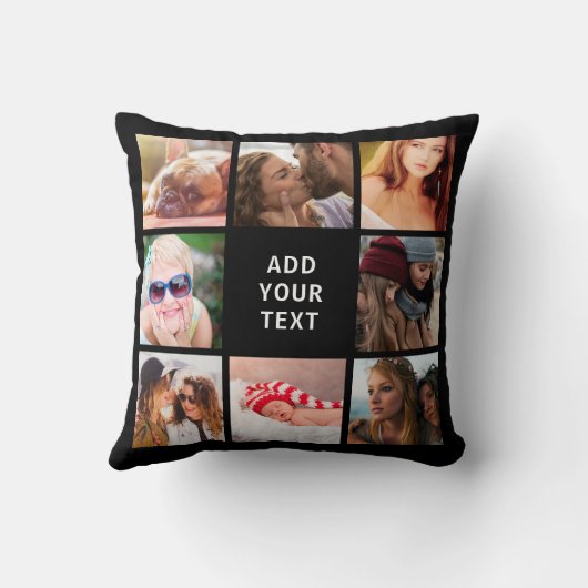 Aangepaste 16 fotocollage kussen (Achterkant)