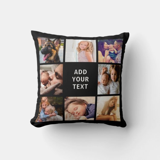 Aangepaste 16 fotocollage kussen (Voorkant)