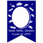 Aangepaste 16 foto's Afstuderen Cap Toss, Diploma  Vlaggetjes (Tweede vlag)