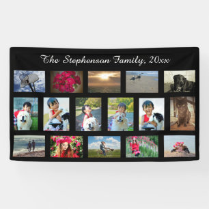 Aangepaste 16 Photo Collage Horizontale Afbeelding Spandoek