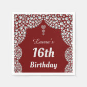 Aangepaste 16e of uitgeefse servetten van leeftijd (Voorkant)