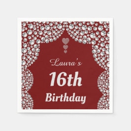 Aangepaste 16e of uitgeefse servetten van leeftijd