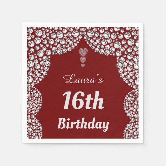 Aangepaste 16e of uitgeefse servetten van leeftijd (Voorkant)