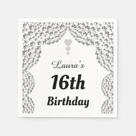 Aangepaste 16e of uitgeefse servetten van leeftijd