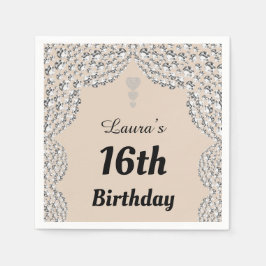 Aangepaste 16e of uitgeefse servetten van leeftijd