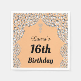 Aangepaste 16e of uitgeefse servetten van leeftijd