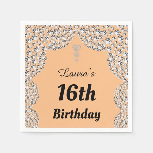 Aangepaste 16e of uitgeefse servetten van leeftijd (Voorkant)