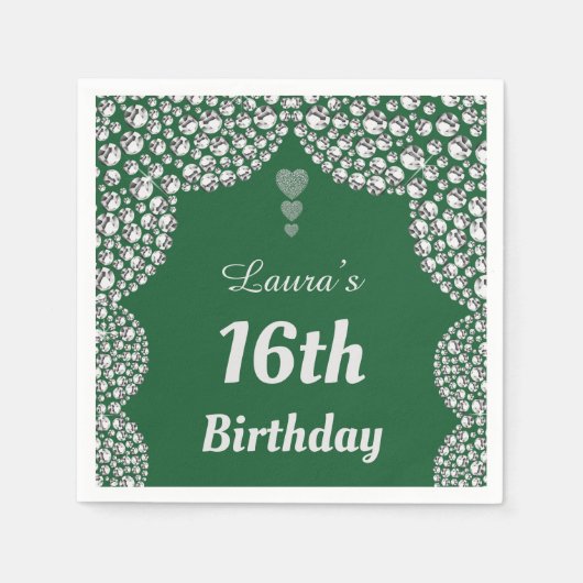 Aangepaste 16e of uitgeefse servetten van leeftijd (Voorkant)