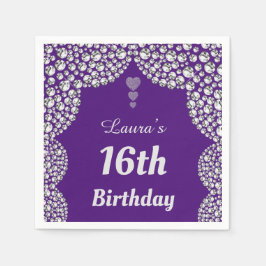 Aangepaste 16e of uitgeefse servetten van leeftijd