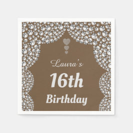 Aangepaste 16e of uitgeefse servetten van leeftijd