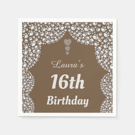Aangepaste 16e of uitgeefse servetten van leeftijd (Voorkant)