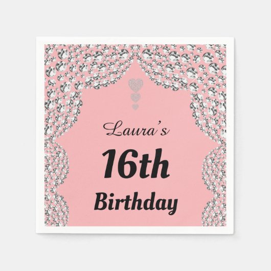 Aangepaste 16e of uitgeefse servetten van leeftijd (Voorkant)