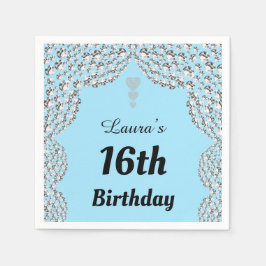 Aangepaste 16e of uitgeefse servetten van leeftijd