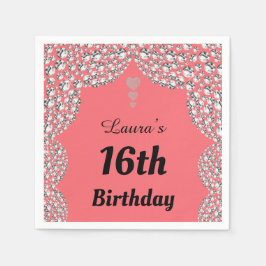 Aangepaste 16e of uitgeefse servetten van leeftijd