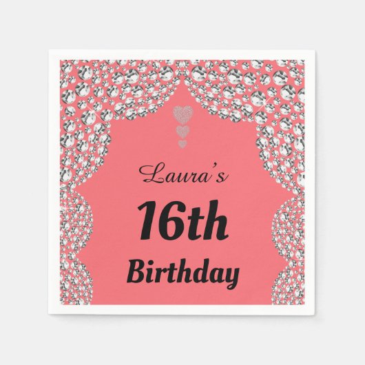 Aangepaste 16e of uitgeefse servetten van leeftijd (Voorkant)