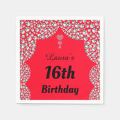 Aangepaste 16e of uitgeefse servetten van leeftijd (Voorkant)