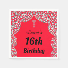 Aangepaste 16e of uitgeefse servetten van leeftijd