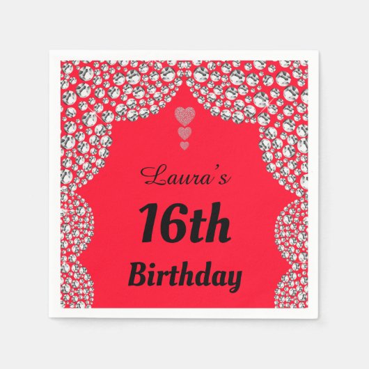 Aangepaste 16e of uitgeefse servetten van leeftijd (Voorkant)