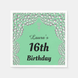 Aangepaste 16e of uitgeefse servetten van leeftijd