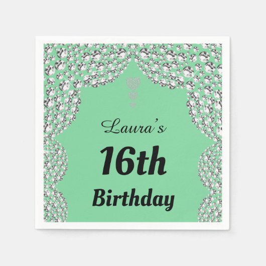 Aangepaste 16e of uitgeefse servetten van leeftijd (Voorkant)