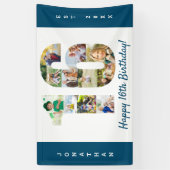 Aangepaste 16e verjaardag Foto-collage Spandoek (Verticaal)