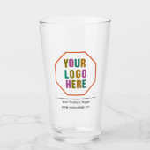 Aangepaste 16oz pint glas met uw aangepaste logo (Voorkant)