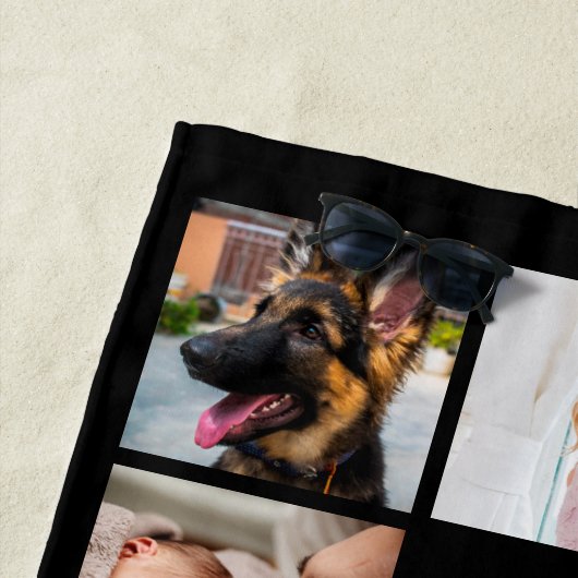 Aangepaste 17 fotocollage strandlaken (In situ)