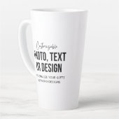 Aangepaste 17 oz Latte Mok | Gepersonaliseerde kof (Linkerhoek)
