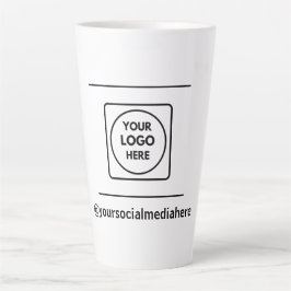 Aangepaste 17oz hoge Latte Logo Geen Min Bestellin Mok