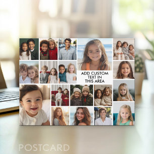 Aangepaste 18 foto collage helemaal briefkaart