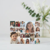 Aangepaste 18 foto collage helemaal briefkaart (Staand voorkant)