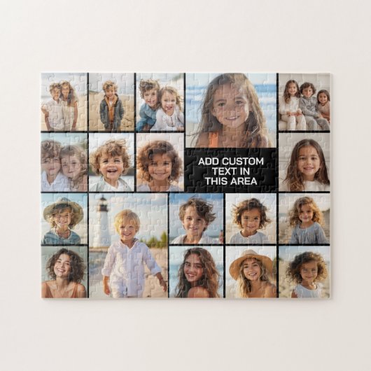 Aangepaste 18 foto collage helemaal legpuzzel (Horizontaal)