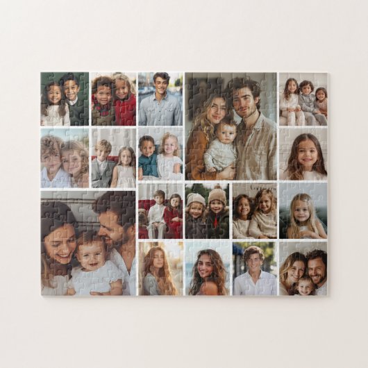 Aangepaste 18 foto collage helemaal legpuzzel (Horizontaal)