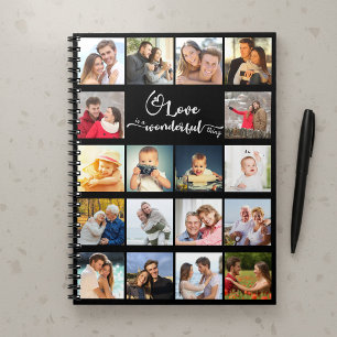 Aangepaste 18 foto collage Liefde is een prachtig Notitieboek