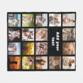 Aangepaste 18 foto-inkuilflenderen fleece deken (Voorkant (Horizontaal))