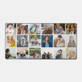 Aangepaste 18 Fotoraster Collage Modern Bureaumat (Voorkant)