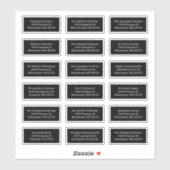 Aangepaste 18 Naam ontvanger Verzending Adresetike Sticker (Vel)