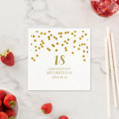 Aangepaste 18e Verjaardag Napkin Gold Confetti Servetten (Insitu)