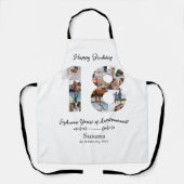 Aangepaste 18e verjaardag Schort met fotocollage (Voorkant)