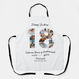 Aangepaste 18e verjaardag Schort met fotocollage