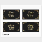 Aangepaste 1920s Save the Date grote sticker (Vel)