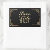 Aangepaste 1920s Save the Date grote sticker (Tas)