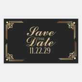 Aangepaste 1920s Save the Date grote sticker (Voorkant)